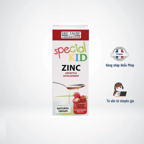 Siro Special Kid Zinc - Bổ Sung Kẽm Tăng Đề Kháng Cho Trẻ Em - Siro Nhập Khẩu Chính Hãng Từ Pháp 125ml