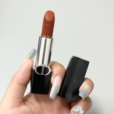 Son Dior Rouge 737 Mystère Velvet Finish - Son Môi Cam Nâu Đất Mịn Lì, Khả Năng Bám Màu Lên Đến 12 Giờ, Chất Son Nhung Quyến Rũ