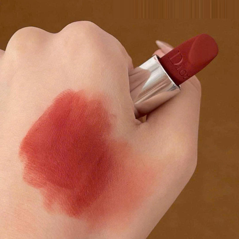 Son thỏi Dior Rouge Velvet Finish 228 Mythique màu đỏ cam gạch - Son môi mịn nhung, bám màu lâu, phù hợp với mọi tông da