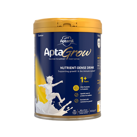Sữa Aptamil AptaGrow Nutrient-Dense Drink 1+ cho trẻ từ 1-3 tuổi - Hỗ trợ phát triển dinh dưỡng toàn diện và tăng cường sức khỏe