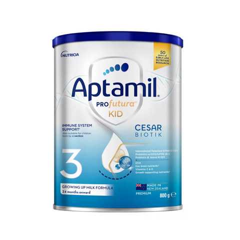 Sữa Aptamil Profutura Cesarbiotik 3 cho trẻ từ 24 tháng - Hỗ trợ hệ miễn dịch, phát triển não bộ và thị lực, 800g