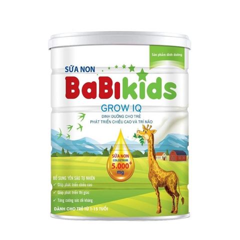 Sữa phát triển chiều cao và trí tuệ cho bé Babikids Grow IQ 900g - Dinh dưỡng toàn diện cho trẻ từ 1-15 tuổi