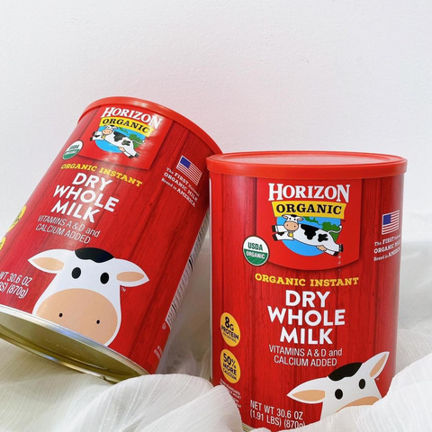 Sữa Bột Nguyên Kem Hữu Cơ Horizon Organic - Sữa Tươi Đậm Đặc Cho Trẻ Em Từ 1 Tuổi, Giàu Canxi Và Vitamin D, 870g