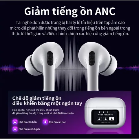 Tai Nghe Bluetooth 5.4 Hoco EW72 Màn LED Cảm Ứng - Chống Ồn ANC, Âm Thanh Chất Lượng Cao, Hỗ Trợ Chức Năng Thông Minh, Thời Gian Sử Dụng 4 Giờ