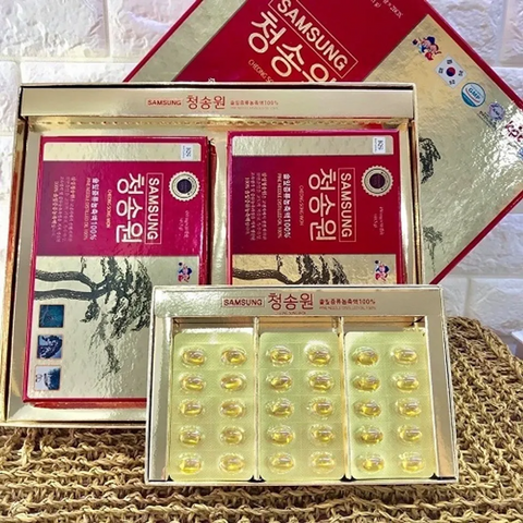 Tinh Dầu Thông Đỏ Cheong Song Won Hàn Quốc 180 Viên - Hỗ Trợ Tim Mạch, Tăng Cường Sức Khỏe và Làm Đẹp Da