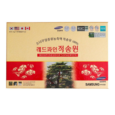 Tinh Dầu Thông Đỏ Red Pine Jeok Songwon 180 Viên - Viên Uống Hỗ Trợ Sức Khỏe Từ Thiên Nhiên Hàn Quốc