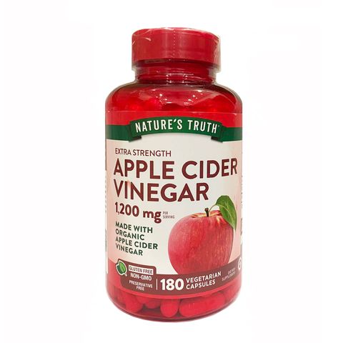 Viên uống giấm táo hữu cơ Nature’s Truth 1200mg - Hỗ trợ giảm cân, kiểm soát cân nặng, bổ sung vitamin B6, hộp 180 viên