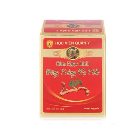 Viên Uống Sâm Ngọc Linh Đông Trùng Hạ Thảo Học Viện Quân Y - Tăng Cường Sức Khỏe, Hỗ Trợ Thể Trạng, Giàu Dinh Dưỡng, 60 Viên