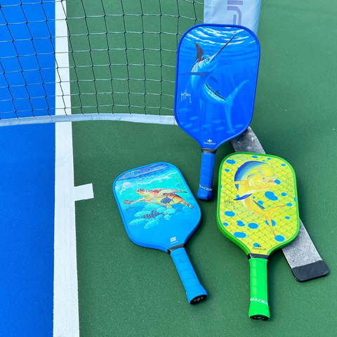 Vợt Pickleball Diadem Rush Guy Harvey Limited Edition - Thiết kế độc đáo nghệ thuật biển, nhẹ và bền cho người chơi kiểm soát tốt nhất.