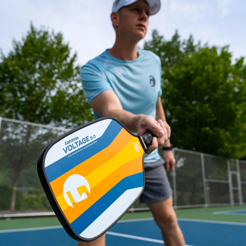 Vợt Pickleball Gamma Voltage 5.0 - Vợt Chơi Thể Thao Mạnh Mẽ, Thiết Kế Nhiều Xoáy, Từ Thương Hiệu Gamma Sports