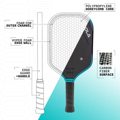 Vợt Pickleball JOOLA Ben Johns Perseus 3S 14mm - Độ dày 14mm, Cảm giác chính xác, Kiểm soát tốt, Tham gia trận đấu chuyên nghiệp