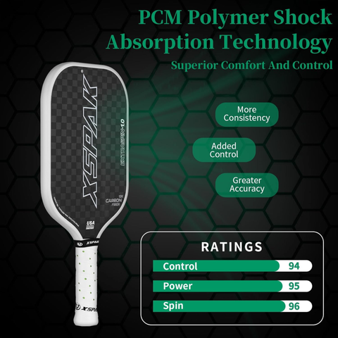Vợt Pickleball XSPAK 12K Carbon Fiber B0CJQY192G - Độ bền cao, kiểm soát tối ưu cho người chơi trung cấp và chuyên nghiệp