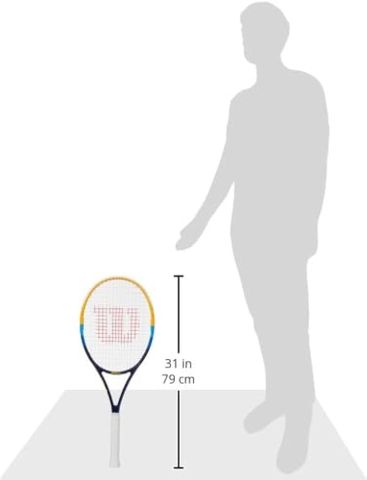 Vợt Tennis Wilson Profile B07MBQSGTQ Dành Cho Người Lớn - Thiết Kế Nhẹ, Cơ Động Cao, Màu Xanh/Da Cam
