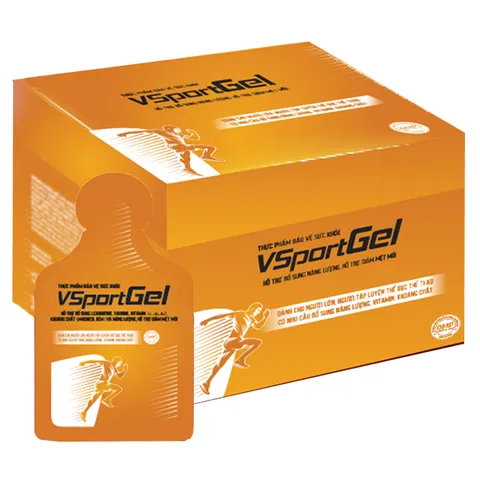 VsportGel Bổ Sung Năng Lượng và Khoáng Chất - Hỗ Trợ L-Carnitine, Taurine, Vitamin B1, B5, B6, Giảm Mệt Mỏi, Dạng Túi Tiện Dụng