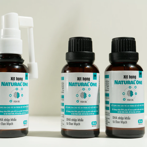 Xịt Họng Natural One DHA Dekabon 30ml - Hỗ Trợ Bổ Sung DHA và Nutrients Cho Trẻ Em, Phát Triển Thị Lực và Trí Não