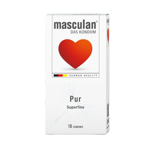 Bao Cao Su Siêu Mỏng Masculan Pur Superfine Của Đức Hộp 10 Cái