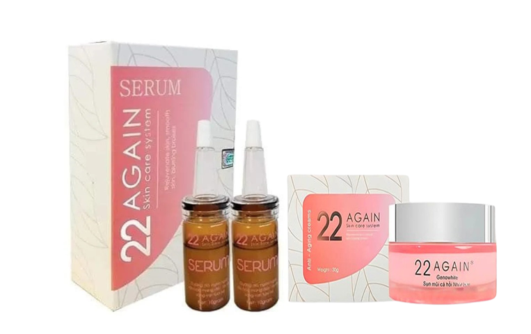 Combo Kem Và Serum 22 Again Giúp Da Trắng Hồng