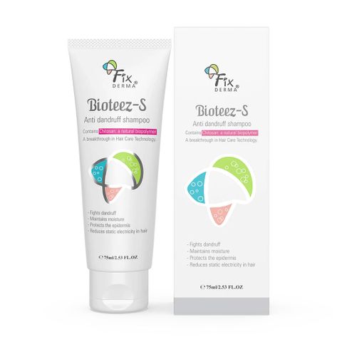 Dầu Gội Làm Sạch Gàu Fixderma Bioteez-S Shampoo 75ML - Giảm Nhờn, Ngứa, Kháng Khuẩn, Tăng Độ Ẩm Cho Tóc Mềm Mượt
