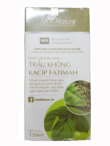 Dung Dịch Vệ Sinh Phụ Nữ I'm Nature 150ml Chiết Xuất Từ Trầu Không - Hỗ Trợ Làm Sạch, Dưỡng Ẩm Vùng Kín, Ngăn Viêm Nhiễm