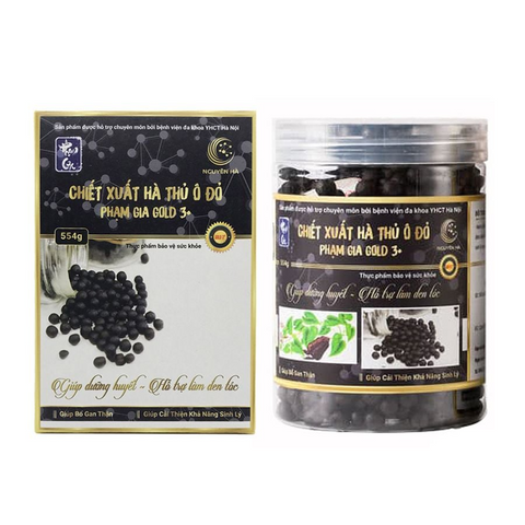 Hà Thủ Ô Phạm Gia Gold 3+ Hỗ trợ làm đen tóc, đẹp da, kích thích mọc tóc