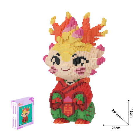 Mô hình lắp ráp rồng kimono đỏ 3D AZtoys - Đồ chơi sáng tạo cho trẻ em, trang trí nhà cửa, phát triển tư duy