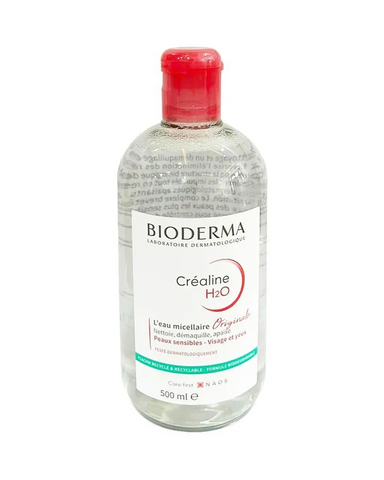 Nước Tẩy Trang Bioderma H2O 500ml - Dành Cho Da Nhạy Cảm & Da Dầu Mụn, Dịu Nhẹ, Không Gây Kích Ứng, Công Thức Lành Tính
