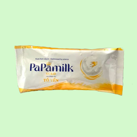 Sữa PaPamilk Gold Tổ Yến 24 gói - Hỗ trợ loãng xương, phục hồi sức khỏe với chiết xuất Nhật Bản, sữa non và vitamin thiết yếu