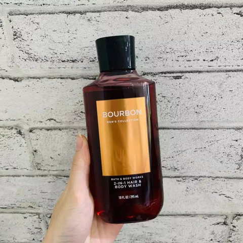 Sữa Tắm Gội Nam Bath & Body Works Bourbon 295ml - Dưỡng Ẩm, Thơm Mát, Phù Hợp Mọi Loại Da, Hương Chiết Xuất Tự Nhiên