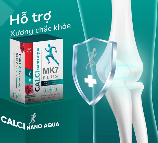 Viên bổ sung canxi Calci Nano Aqua MK7 Plus - Hỗ trợ hấp thụ canxi, vitamin D3 & K2 cho xương chắc khỏe - 60 viên từ Gia Phát
