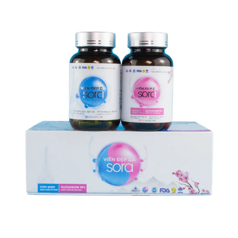 Viên Uống Đẹp Da SORA - Giảm Nám, Tàn Nhang, Cải Thiện Làn Da Với L-Glutathione Tinh Khiết 99% - Sức Khỏe & Sắc Đẹp Tự Nhiên