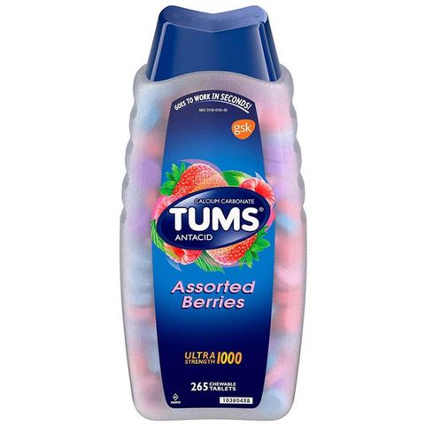 Viên Nhai Tums Extra Strength 1000mg - Hỗ Trợ Tiêu Hóa, Giảm Cảm Giác Đau Rát, Ợ Nóng, 265 Viên