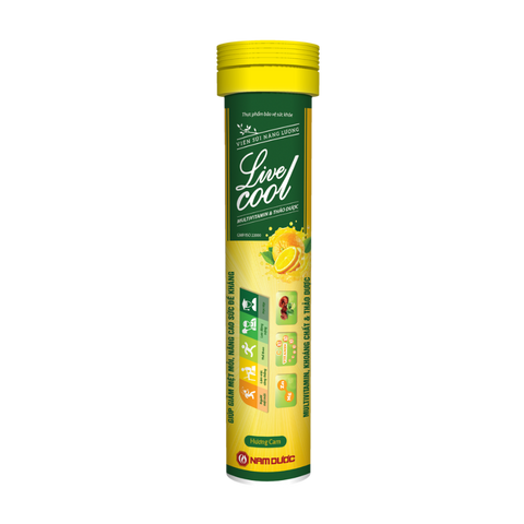 Viên Sủi Năng Lượng Livecool Hương Cam 16 Viên - Hỗ Trợ Giảm Mệt Mỏi, Bổ Sung Vitamin Nhóm B, Giúp Tăng Cường Tập Trung
