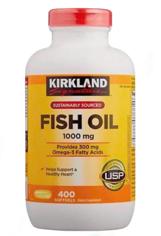 Viên uống dầu cá Kirkland Signature Omega-3 Fish Oil 400 viên - Hỗ trợ sức khỏe tim mạch và thị lực, nhập khẩu Mỹ