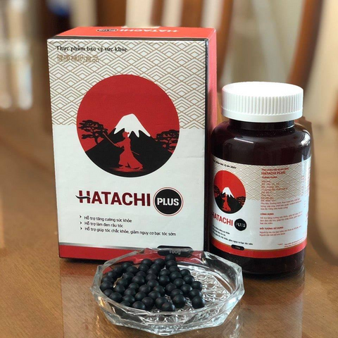 Viên Uống Hatachi Plus Hỗ Trợ Làm Đen Râu Tóc - Giải Quyết Tóc Bạc Sớm, Tóc Yếu, Và Kích Thích Mọc Tóc Tự Nhiên
