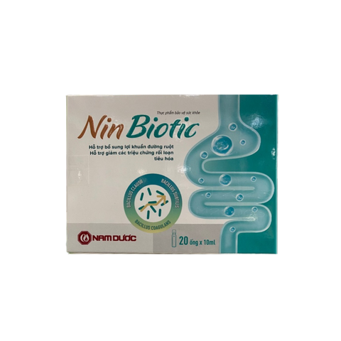 Viên Uống Hỗ Trợ Bổ Sung Lợi Khuẩn Đường Ruột NinBiotic Nam Dược - 20 Ống X 10ml, Duy Trì Sức Khỏe Tiêu Hóa Cho Trẻ Em Và Người Lớn