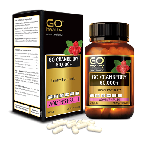 Viên uống Go Cranberry 60,000 hỗ trợ tiết niệu - Giải pháp cho phụ nữ, 30 viên, xuất xứ New Zealand