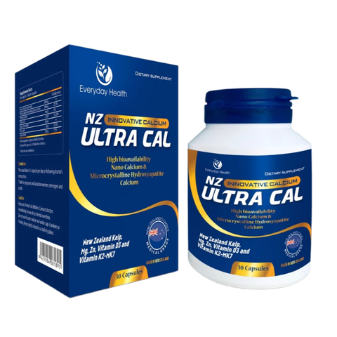 Viên Uống Canxi Nano New Zealand NZ Ultra Cal - Hỗ Trợ Tăng Cường Sức Khỏe Xương - 30 Viên Hữu Cơ Bổ Sung Canxi Nano