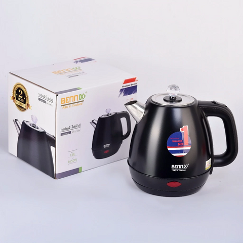 Ấm Siêu Tốc Inox 304 Bennix BN-6118EK 1.8L - Công Suất 1650W, Tự Ngắt Khi Nước Sôi, Thiết Kế Hiện Đại, Dễ Vệ Sinh