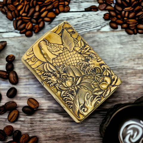 Bật Lửa Zippo Khắc Hình Cá Chép 3D ZPC4190 - Phiên Bản Đồng Sang Trọng, Ý Nghĩa Văn Hóa Á Đông, Quà Tặng Độc Đáo