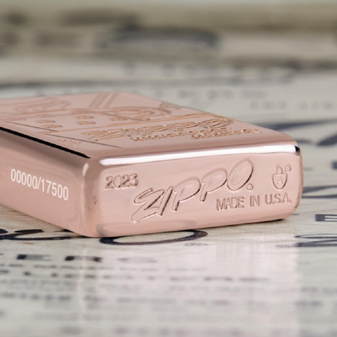 Bật Lửa Zippo Script Collectible Armor Rose Gold 48768 - Phiên Bản Kỷ Niệm 75 Năm, Hàng Giới Hạn Sang Trọng