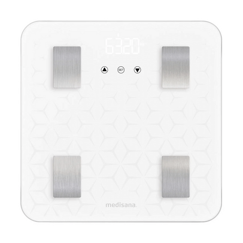 Cân phân tích sức khỏe Medisana 7in1 BS310 Connect - Cân thông minh đo mỡ, cơ, BMI, BMR, ứng dụng VitaDock+ - Đọc dễ dàng với màn hình LCD lớn