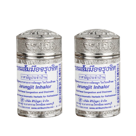 Combo 2 Ống Dầu Hít Mũi Jarungjit Thái Lan - Giảm Đau Đầu, Nghẹt Mũi, Tiện Lợi Mang Theo - Hỗ Trợ Cảm Giác Say Xe