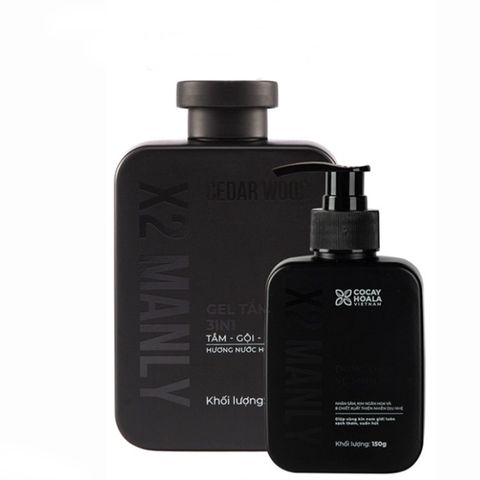 Combo Vì Anh Ngon X2 Manly - Sữa Tắm Gội 3in1 & Gel Vệ Sinh Nam 150g Hương Nước Hoa Cao Cấp, Dưỡng Da & Khử Mùi Hiệu Quả
