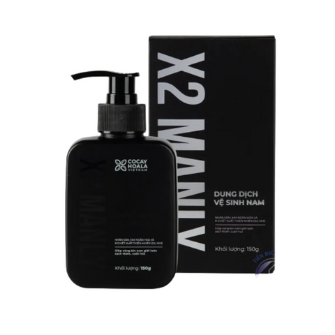 Dung Dịch Vệ Sinh Nam X2 Manly Cocayhoala 150g - Giúp Làm Sạch Cậu Nhỏ, Kháng Khuẩn, Hương Thơm Nam Tính Từ Thiên Nhiên