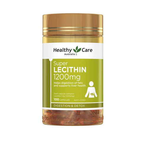Viên uống Mầm Đậu Nành Healthy Care Super Lecithin 1200Mg - Hỗ trợ Làm Đẹp Da và Cải Thiện Sức Khỏe Nữ Giới, Hộp 100 Viên