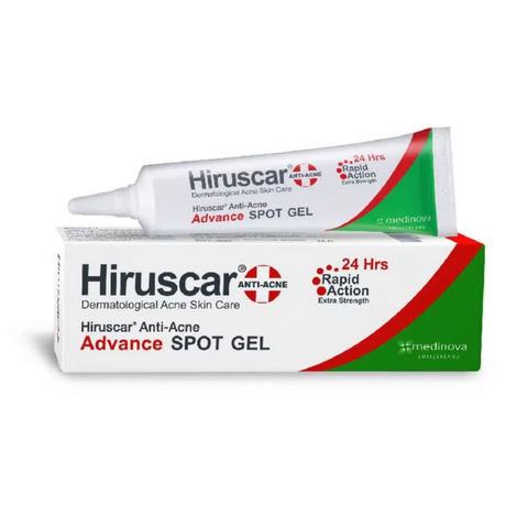 Gel Hiruscar Anti Acne ADVANCE 10g - Hỗ Trợ Giảm Mụn, Mờ Thâm và Làm Sáng Da, Giảm Sưng Đau Mụn
