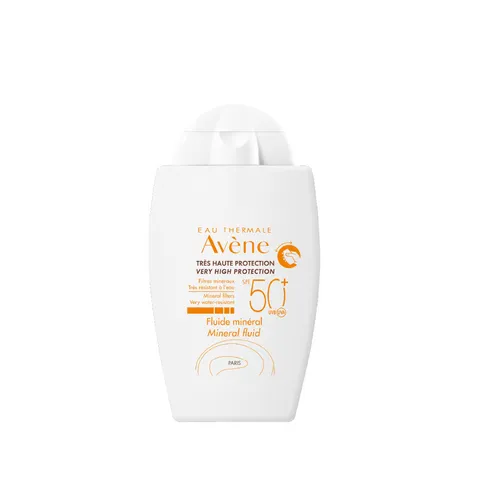 Kem Chống Nắng Vật Lý Avène Mineral Fluid SPF50+ Cho Da Nhạy Cảm - Không Hương Liệu, Thẩm Thấu Nhanh, Ngăn Ngừa Đốm Nâu
