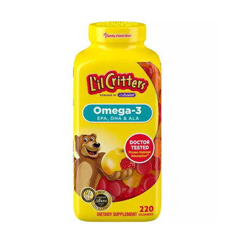 Kẹo gấu dẻo Lil Critters Omega-3 DHA Gummy Fish lọ 220 viên