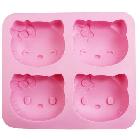 Khuôn silicon làm bánh, rau câu, socola 4 mèo Kitty – Mã 1101