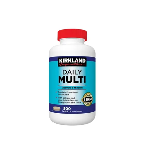 Viên Uống Vitamin Tổng Hợp Kirkland Signature Daily Multi - Hộp 500 Viên Đầy Đủ Vitamin và Khoáng Chất, Bổ Sung Sức Khỏe và Hệ Miễn Dịch